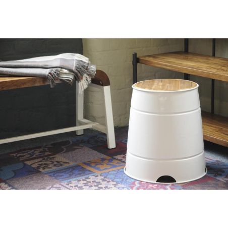 Paperbin Stool Reclaimed Wood Furniture £50.00 All Rooms Reclaimed Wood Steel product_features