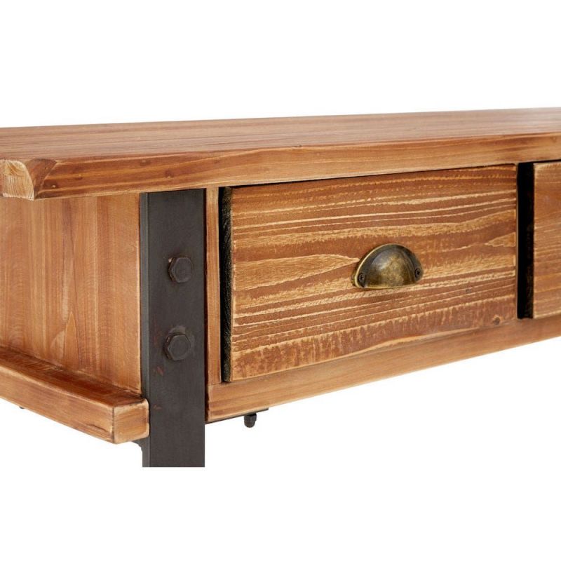 Factory Console Table Console Tables £739.00 Hallway Fir Wood Iron product_features