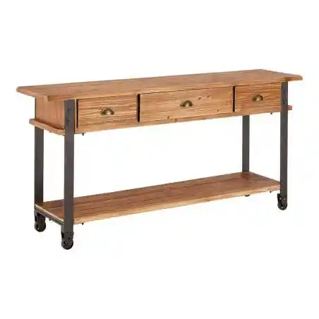 Factory Console Table Console Tables £739.00 Hallway Fir Wood Iron product_features