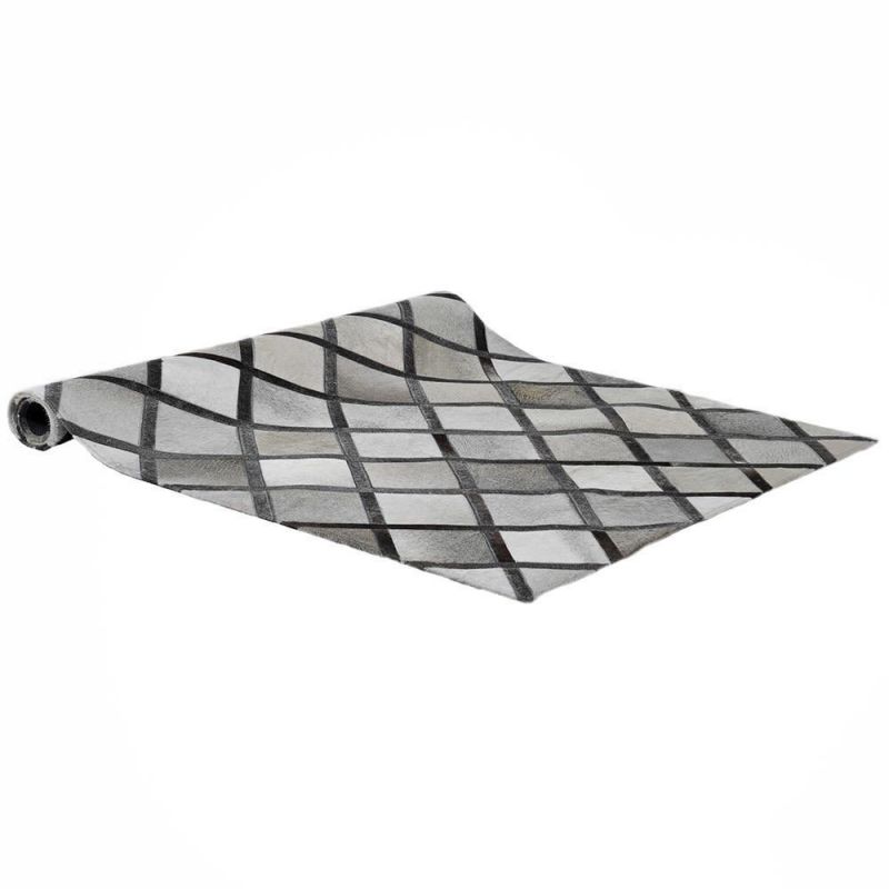 Grey Cross Hide Rug Rugs £362.00 All Rooms product_features