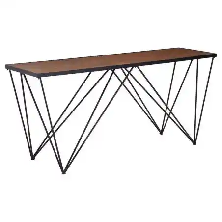 Zig Zag Console Table Console Tables £367.00 Hallway Fir Wood Steel product_features