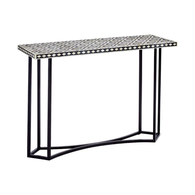 Boho Console Table Console Tables £637.00 Hallway Sheesham Steel product_features