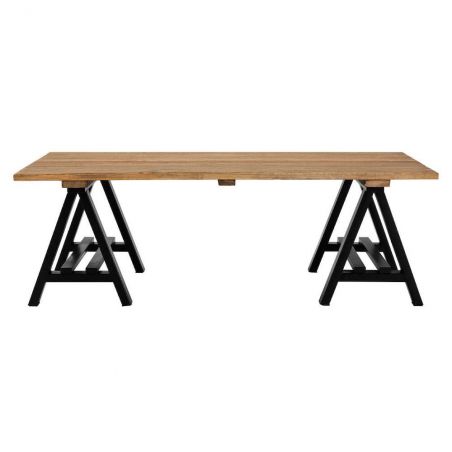 Trestle Coffee Table Industrial Furniture &pound;912.00 Reception Room Pine Wood Iron product_features