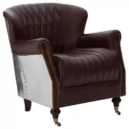 Aviator Leather Armchair Smithers Sofas and Armchairs &pound;1,350.00 All Rooms Aluminium product_features