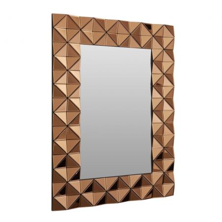 Geometric Copper Wall Mirror Smithers Archives £613.00 product_features
