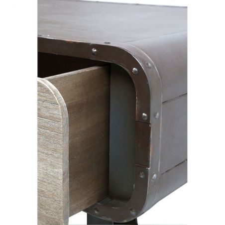 Industrial Cart Coffee Table Side Tables & Coffee Tables &pound;445.00 Living Room Paulownia Steel product_features