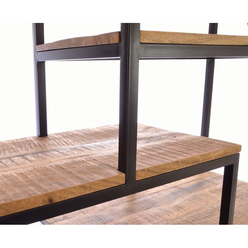 Small Industrial Bookcase Smithers Storage £850.00 All Rooms Mango Wood Steel product_features