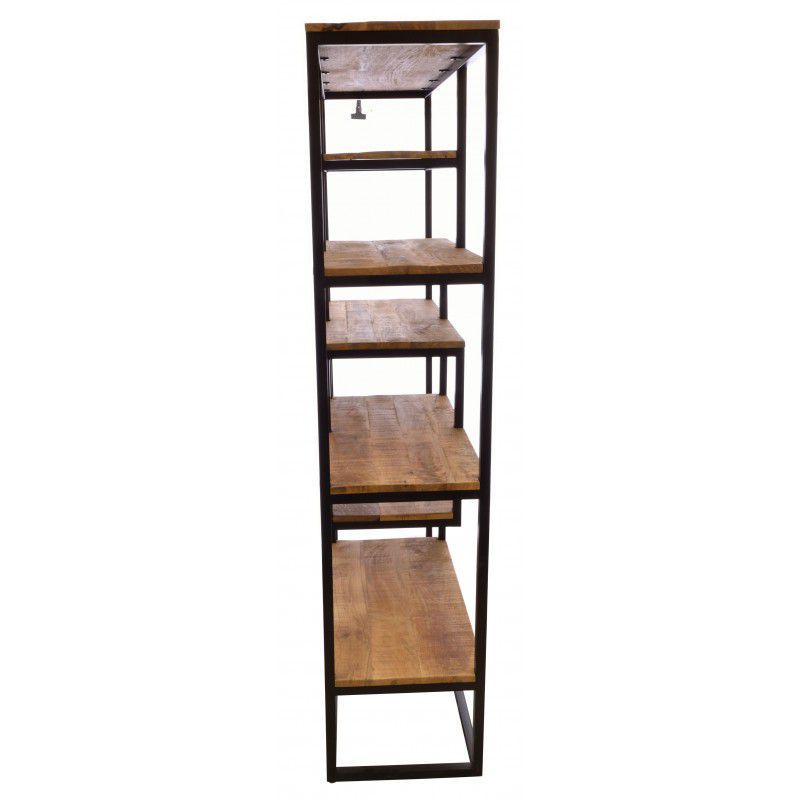 Small Industrial Bookcase Smithers Storage £850.00 All Rooms Mango Wood Steel product_features