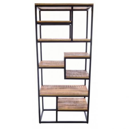 Small Industrial Bookcase Smithers Storage £850.00 All Rooms Mango Wood Steel product_features