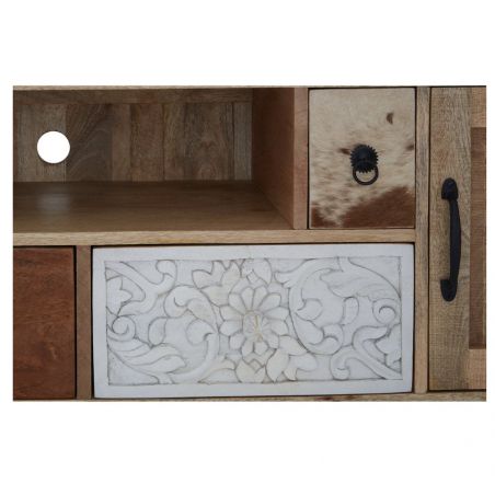 Hacienda TV Cabinet Smithers TV Units &pound;688.00 Living Room Mango Wood Steel product_features