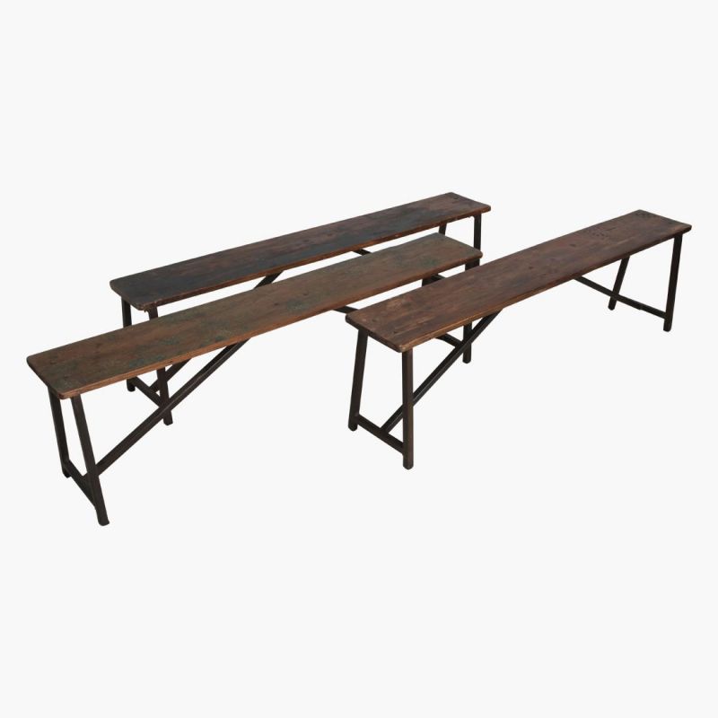 Antique Wooden Bench Smithers Industrial Furniture £321.00 Teak Wood Iron product_features