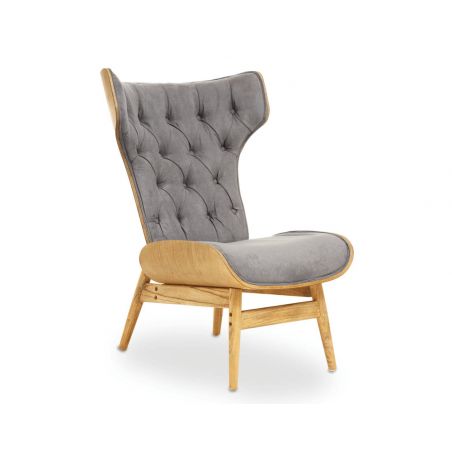 Aurelia Grey Velvet Chair Smithers Sofas and Armchairs &pound;549.00 Elm product_features