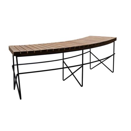 Spectron Fire Pit Bench Seating Industrial Furniture &pound;495.00 Mango Wood Recycled Steel product_features