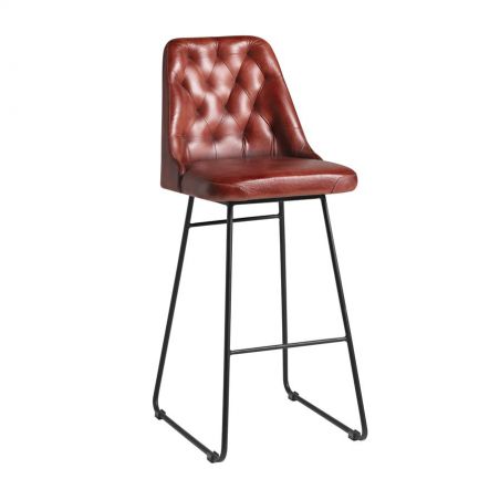 Duke Red Leather Bar Stools Smithers Bar Stools &pound;320.00 Iron product_features