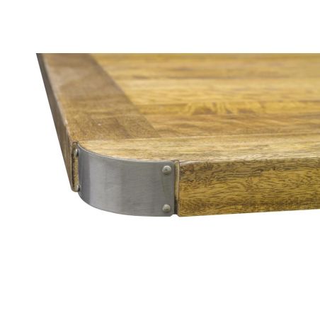 Small Vintage Style Bistro 60 cm Dining Table Bluebone Industrial Furniture &pound;420.00 Kitchen Diner Mango Wood Iron product_fea...