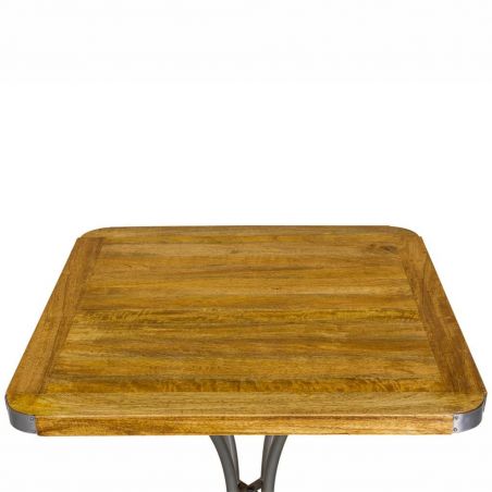 Small Vintage Style Bistro 60 cm Dining Table Bluebone Industrial Furniture &pound;420.00 Kitchen Diner Mango Wood Iron product_fea...