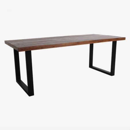 Factory Rustic Industrial Dining Table Smithers Reclaimed Wood Furniture &pound;1,100.00 Kitchen Diner FSC Recycled Wood Iron produ...