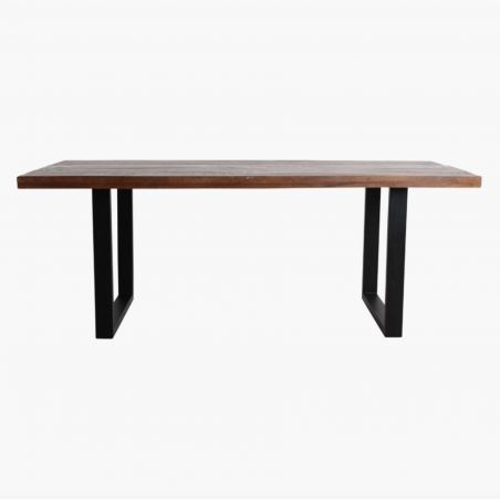 Factory Rustic Industrial Dining Table Smithers Reclaimed Wood Furniture &pound;1,100.00 Kitchen Diner FSC Recycled Wood Iron produ...