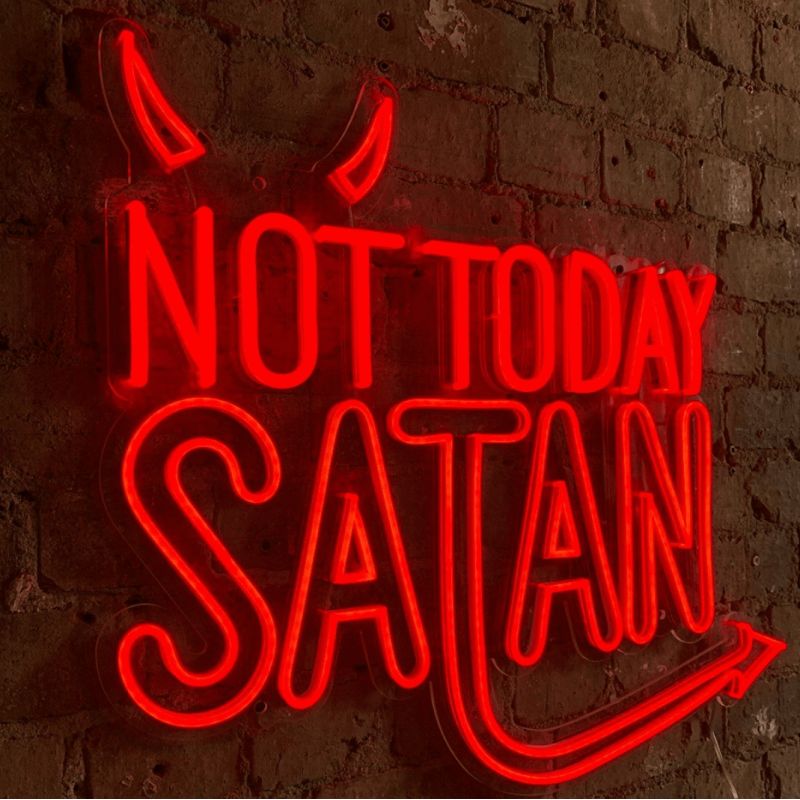 Not Today Satan Neon Sign | Sale £100 off Smithers Lighting £275.00      product_features