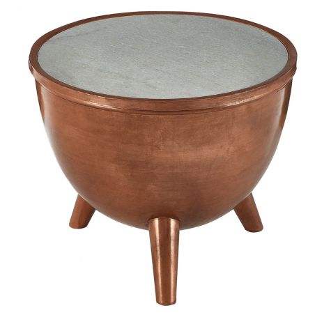 Copper Side Table Industrial Furniture &pound;264.00 Living Room Anodised Brass product_features