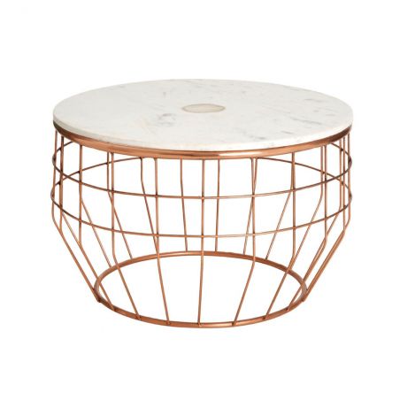 Marble & Copper Coffee Table Smithers Designer Furniture &pound;645.00 Living Room Steel product_features