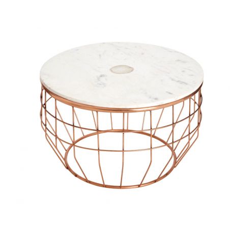 Marble & Copper Coffee Table Smithers Designer Furniture &pound;645.00 Living Room Steel product_features
