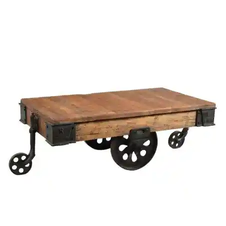 Railway Cart Coffee Table Smithers Side Tables & Coffee Tables &pound;1,250.00 Living Room Reclaimed Wood Iron product_features
