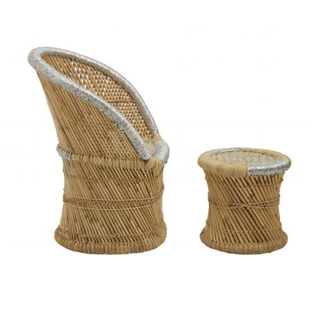 Tiki Rattan Chair & Footstool Smithers Sofas and Armchairs &pound;350.00 Wicker product_features