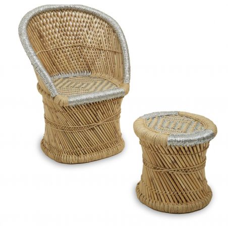 Tiki Rattan Chair & Footstool Smithers Sofas and Armchairs &pound;350.00 Wicker product_features