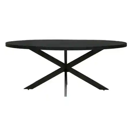 Fusion Black Dining Table Reclaimed Wood Dining Tables £908.00 Kitchen Diner Mango Wood Steel product_features