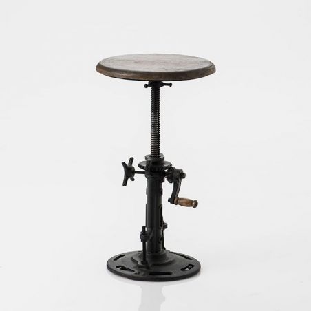 Adjustable Industrial Bar Stool Smithers Archives £246.00 Kitchen Diner FSC Certified Wood Iron product_features