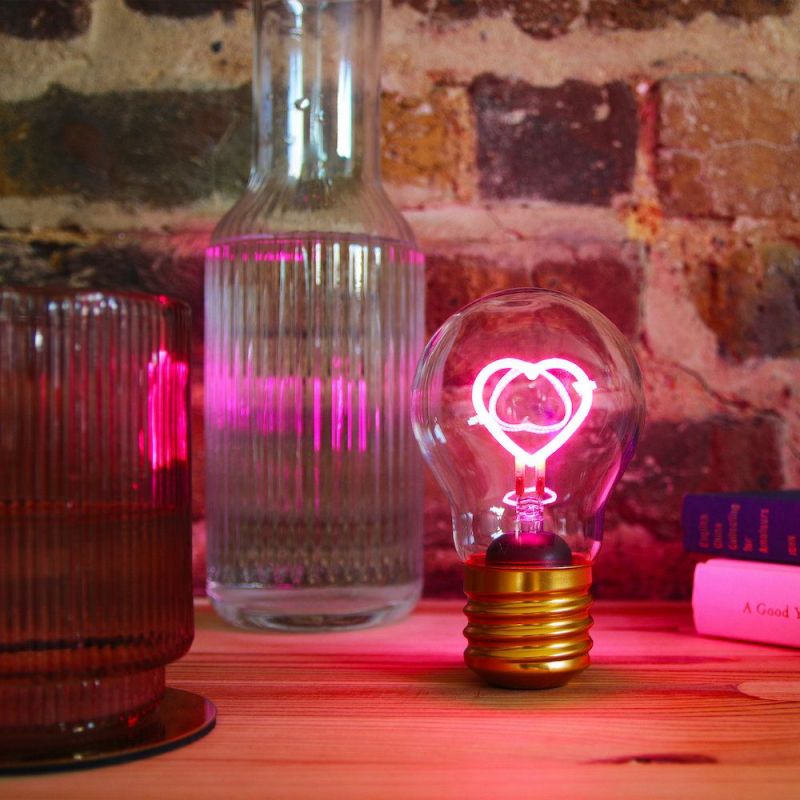 Retro Pink Cordless Heart Light Bulb SUCK UK Personal Accessories £30.00 product_features