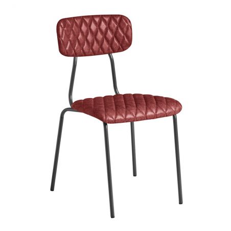 Vulcan Red Leather Dining Chair Smithers Retro Furniture &pound;202.00 product_features