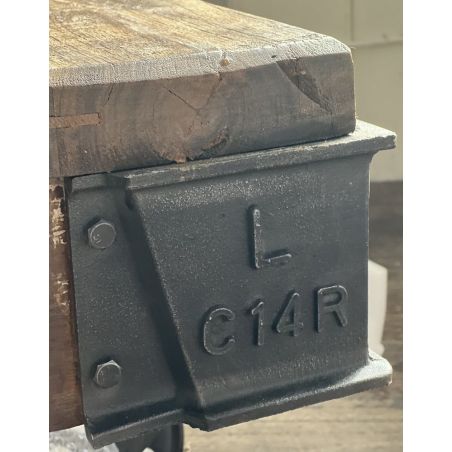 Railway Cart Coffee Table Smithers Side Tables & Coffee Tables &pound;1,250.00 Living Room Reclaimed Wood Iron product_features