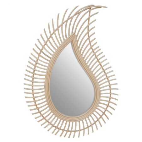 Rattan Teardrop Mirror Decorative Mirrors £120.00 product_features