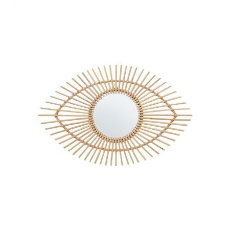 Rattan Eye Shaped Mirror Decorative Mirrors &pound;90.00 product_features