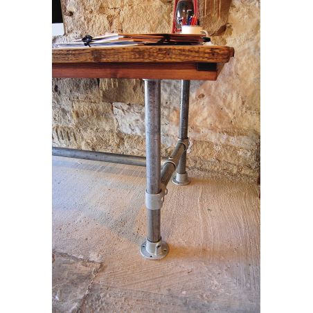 Bespoke Scaffolding Dining Table Smithers Industrial Furniture &pound;1,604.00 Kitchen Diner Reclaimed Wood Scaffolding Poles produ...