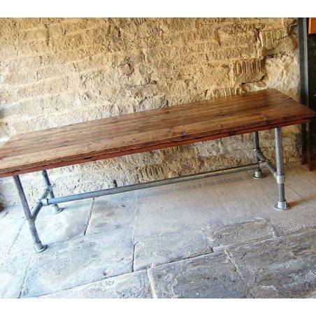 Bespoke Scaffolding Dining Table Smithers Industrial Furniture &pound;1,604.00 Kitchen Diner Reclaimed Wood Scaffolding Poles produ...