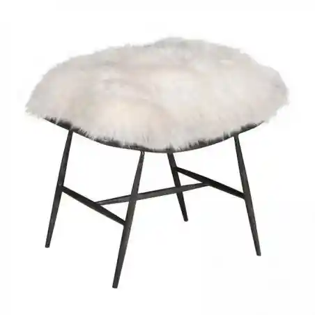 Sheepskin Footstool Smithers Designer Furniture £710.00 Living Room Anodised Brass product_features