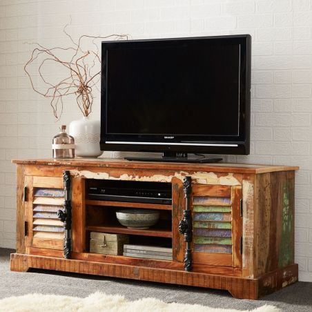 Miami Reclaimed Wood Media Unit Smithers TV Units &pound;545.00 Conference Room Reclaimed Boat Wood product_features
