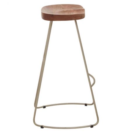Minimalist Bar Stool Smithers Bar Stools &pound;138.00 Cafe Acacia Steel product_features