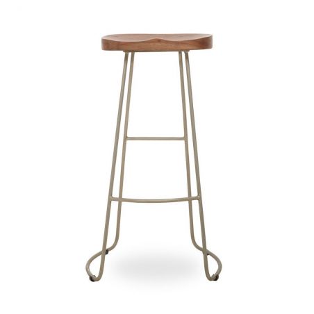 Minimalist Bar Stool Smithers Bar Stools &pound;138.00 Cafe Acacia Steel product_features