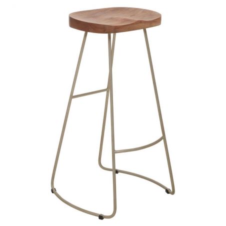 Minimalist Bar Stool Smithers Bar Stools &pound;138.00 Cafe Acacia Steel product_features