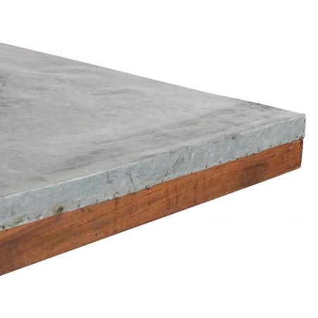 Zinc Topped Dining Table Smithers Commercial Collective &pound;527.00 Bar Reclaimed Wood Zinc product_features