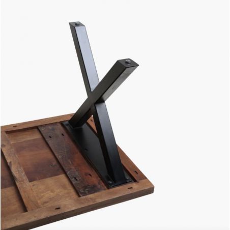 X Frame Dining Table Leg Base Smithers Reclaimed Wood Dining Tables £307.00 Dining Room Iron product_features