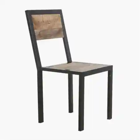 Factory Industrial Dining Chair Smithers Commercial Collective £146.00 Bar FSC Certified Wood Iron product_features