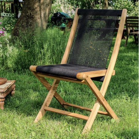 Rope Folding Chair Chairs &pound;229.00 All Rooms Teak Wood product_features