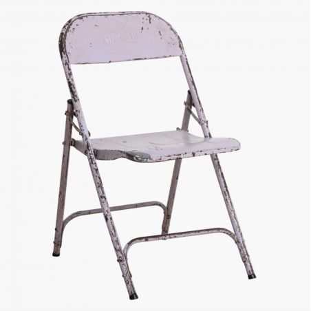 Vintage Metal Folding Outdoor Cafe Chairs Smithers Industrial Furniture &pound;105.00 All Rooms Solid Iron product_features