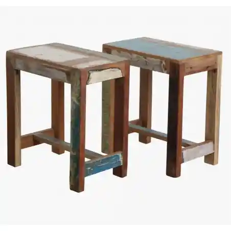 Reclaimed Wood Stool Low Stools &pound;90.00 All Rooms FSC Recycled Wood product_features
