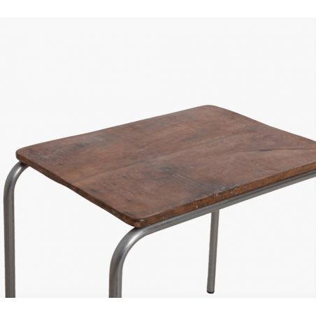 Factory Stackable Side Table Side Tables & Coffee Tables £83.00 All Rooms FSC Recycled Wood Iron product_features